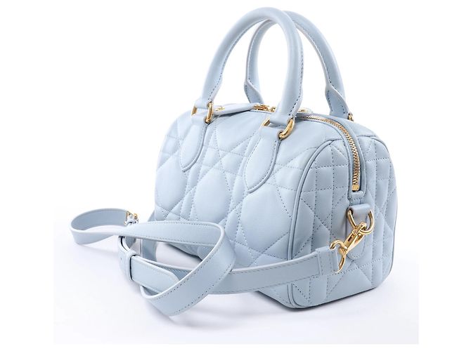 Autre Marque Borsa a mano 2Way Dior Macrocanage Groove 20 in pelle, Blu - vista 2