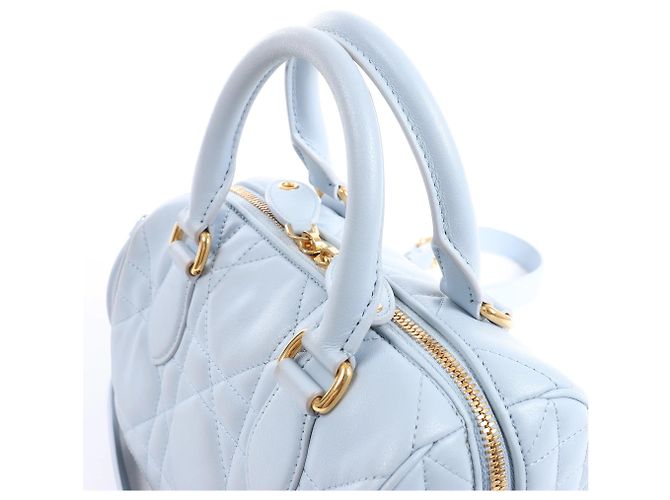 Autre Marque Borsa a mano 2Way Dior Macrocanage Groove 20 in pelle, Blu - vista 5