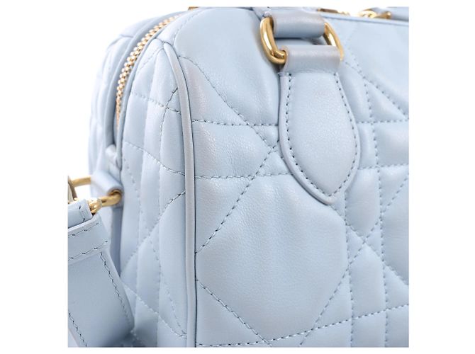 Autre Marque Borsa a mano 2Way Dior Macrocanage Groove 20 in pelle, Blu - vista 6