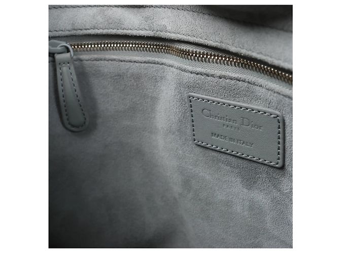 Autre Marque Borsa a mano 2Way Lady Dior Large in pelle Cannage Grigia Grigio - vista 13