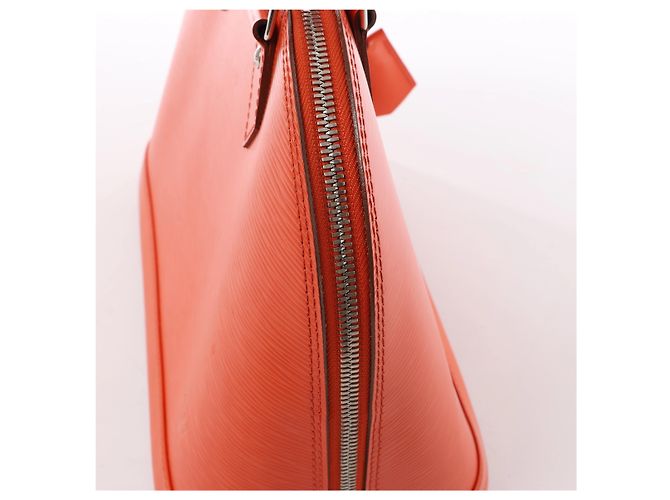 Borsa Louis Vuitton Alma PM in pelle Epi Orange Arancione - vista 4