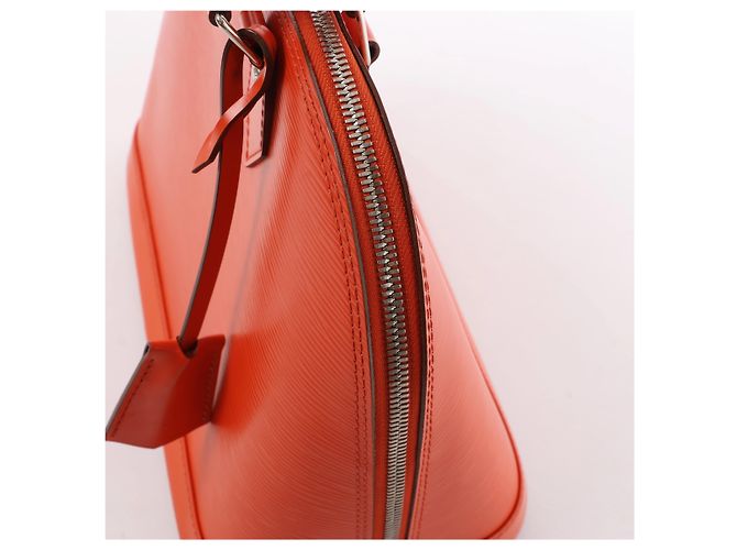 Borsa Louis Vuitton Alma PM in pelle Epi Orange Arancione - vista 5