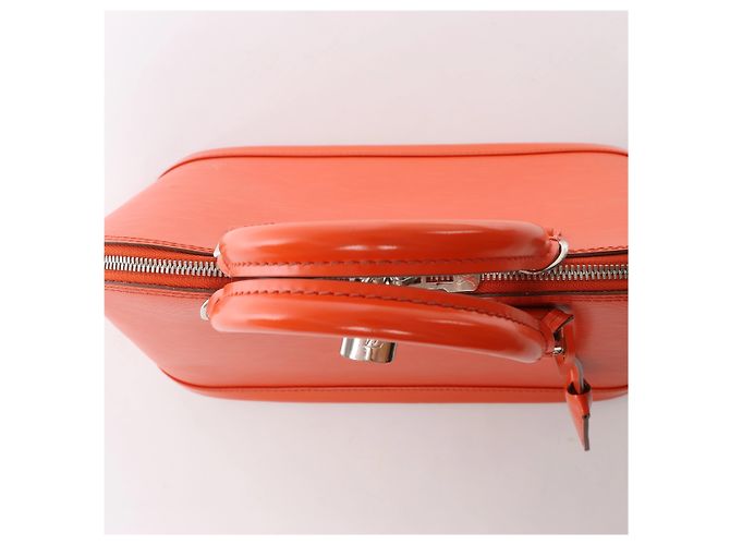 Borsa Louis Vuitton Alma PM in pelle Epi Orange Arancione - vista 6