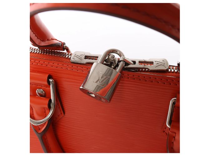 Borsa Louis Vuitton Alma PM in pelle Epi Orange Arancione - vista 7
