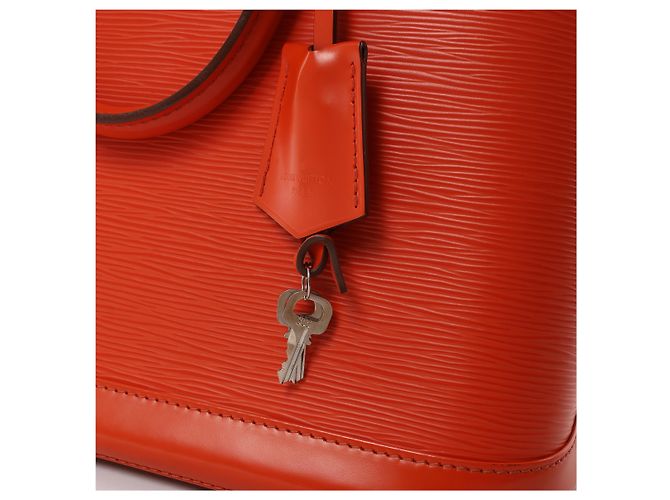 Borsa Louis Vuitton Alma PM in pelle Epi Orange Arancione - vista 8