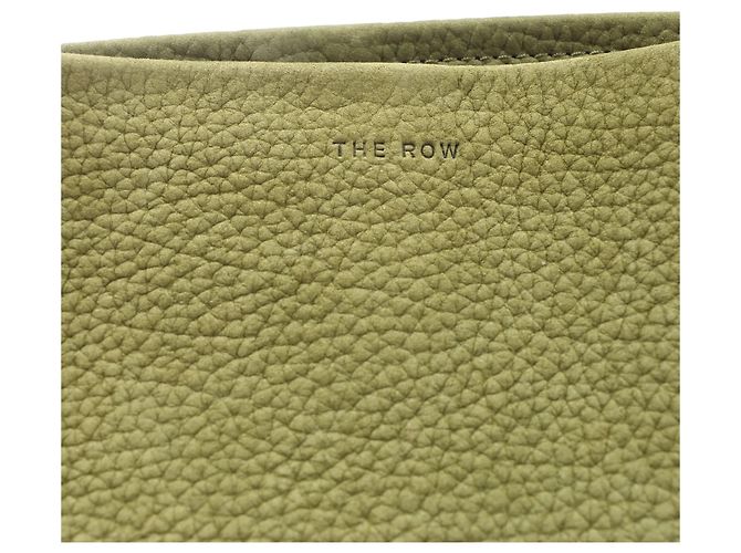 Borsa a tracolla in pelle The Row Park Tote Small in Green Beige - vista 13
