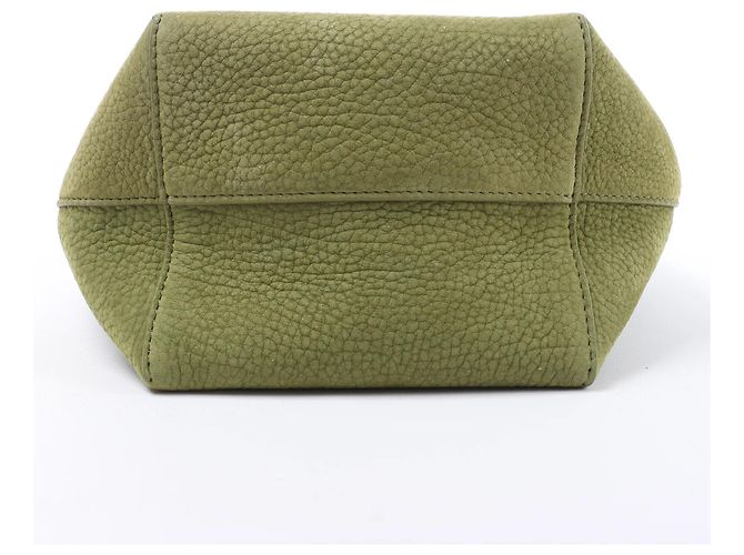 Borsa a tracolla in pelle The Row Park Tote Small in Green Beige - vista 7