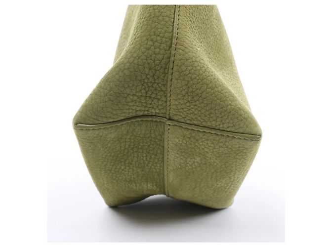Borsa a tracolla in pelle The Row Park Tote Small in Green Beige - vista 9