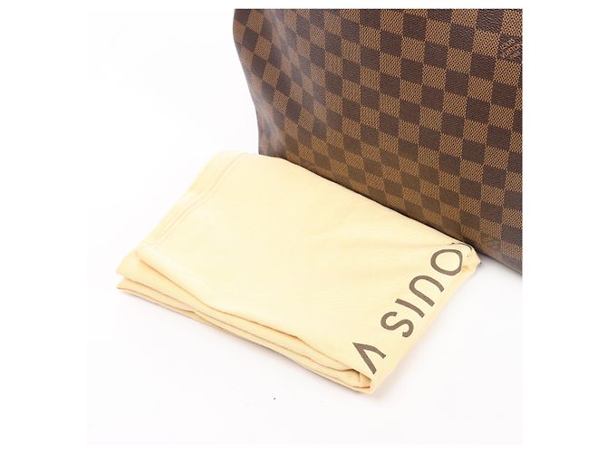 Borsa a tracolla Louis Vuitton Duomo Hobo Damier Ebene in marrone Rosso - vista 10