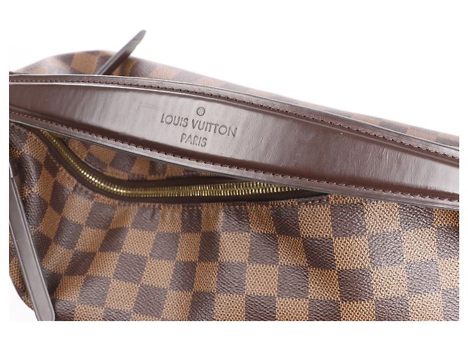Borsa a tracolla Louis Vuitton Duomo Hobo Damier Ebene in marrone Rosso - vista 4