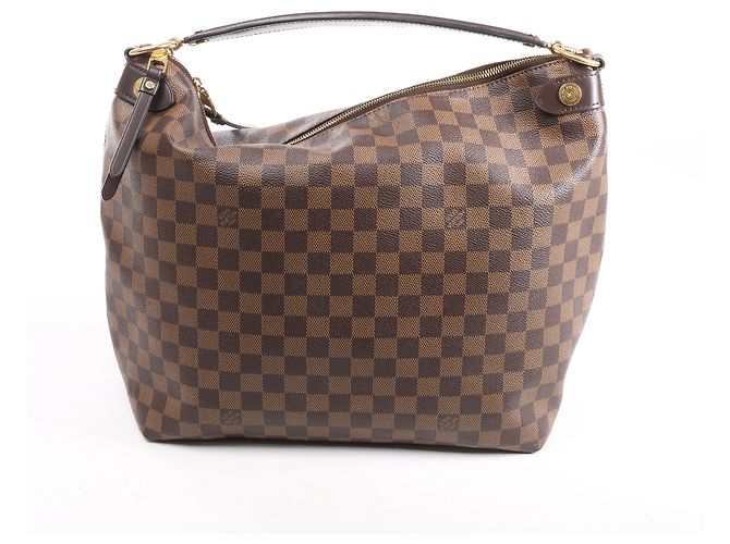 Borsa a tracolla Louis Vuitton Duomo Hobo Damier Ebene in marrone Rosso - vista 8