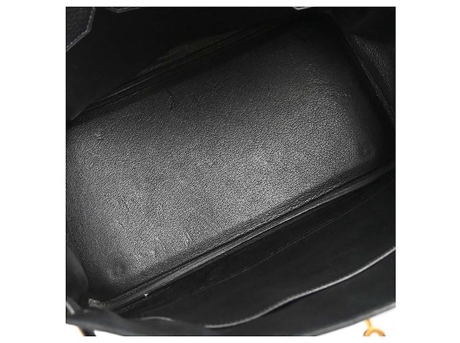 Hermès Hermes Birkin Black Clemence mit Gold Hardware 35 Schwarz - Ansicht 3