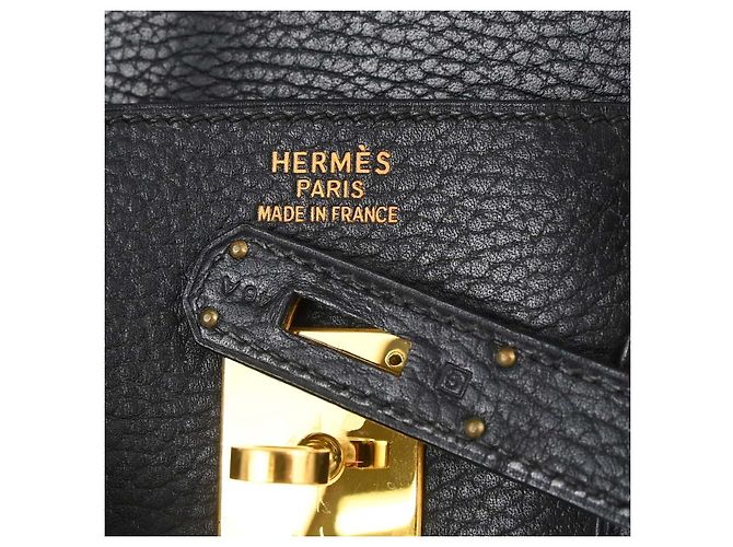 Hermès Hermes Birkin Black Clemence mit Gold Hardware 35 Schwarz - Ansicht 4