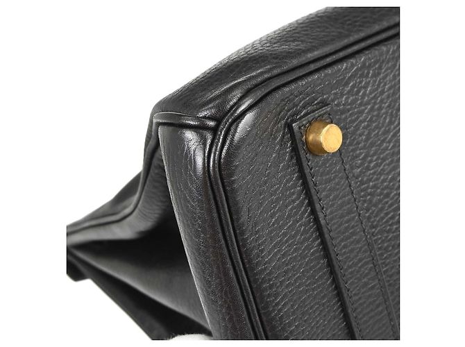 Hermès Hermes Birkin Black Clemence mit Gold Hardware 35 Schwarz - Ansicht 6