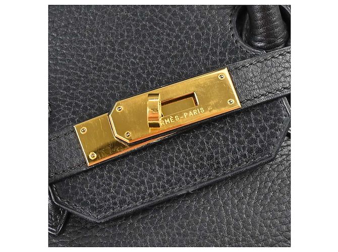 Hermès Hermes Birkin Black Clemence mit Gold Hardware 35 Schwarz - Ansicht 7