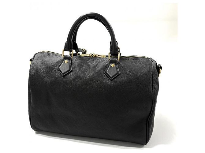 Sac à épaule Louis Vuitton Monogram Empreinte Speedy Soft 30 Noir - vue 2
