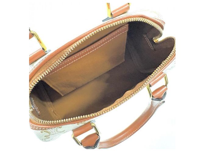 Céline Bolsa de Ombro Celine Triomphe Small Boston Marrom Branco - vista 6