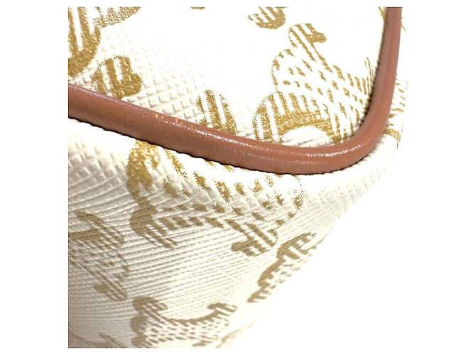 Céline Bolsa de Ombro Celine Triomphe Small Boston Marrom Branco - vista 8