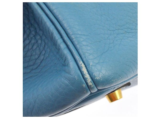 Hermès Hermes Birkin Blue Clemence con Gold Hardware 35 - vista 7