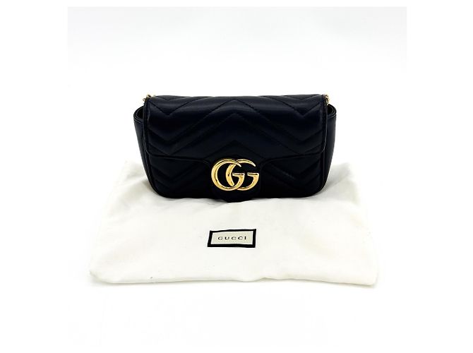 Gucci GG Marmont Leder Mini Schwarz - Ansicht 2