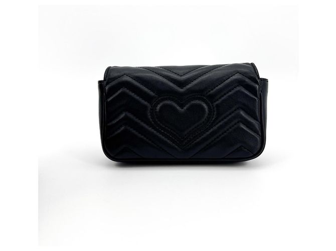 Gucci GG Marmont Leder Mini Schwarz - Ansicht 3