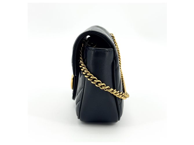 Gucci GG Marmont Leder Mini Schwarz - Ansicht 4