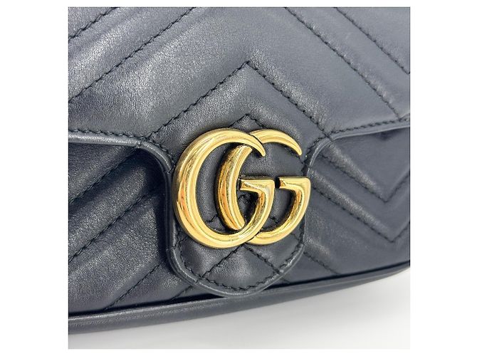 Gucci GG Marmont Leder Mini Schwarz - Ansicht 6