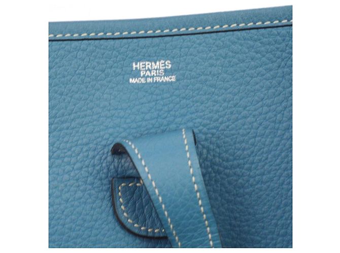 Hermès Sac Hermes Evelyne Gen II Clemence PM Bleu - vue 4