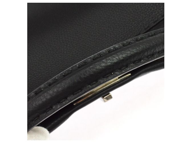 Fendi Selleria Peekaboo in pelle Medium Nero - vista 6
