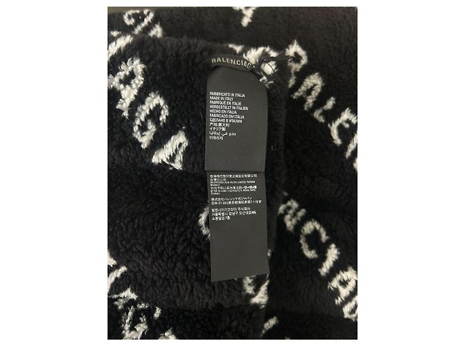 Sciarpa Balenciaga XXL Logo in ecopelliccia - vista 3