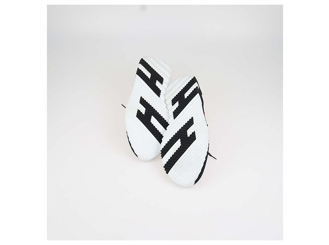 Hermès Sneakers slip-on Hermes Black, White Knit Fabric Braided Bolduc Flex Nero Bianco - vista 7