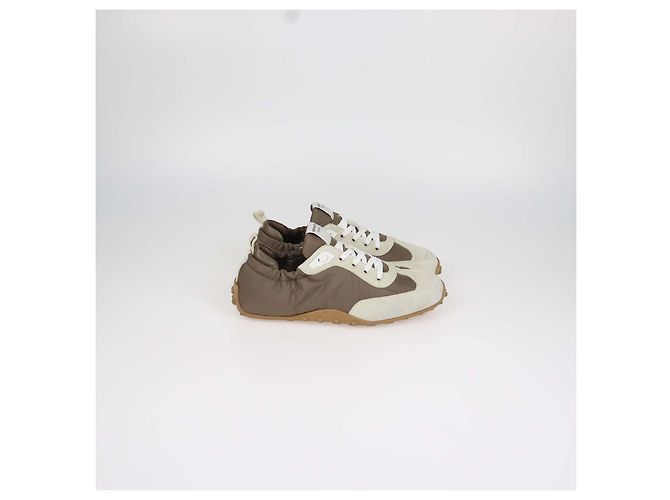 Hermès Hermes Brown, Light Beige Nylon and Suede Sneaker Braun - Ansicht 3