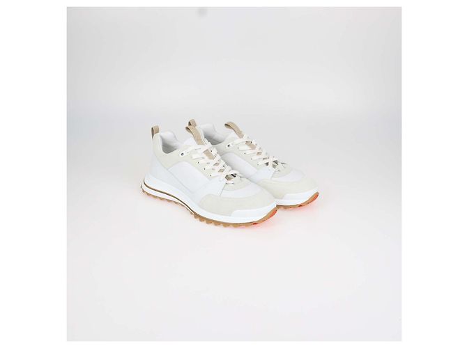 Hermès Sneakers Leader in pelle bianca Hermes Bianco - vista 2
