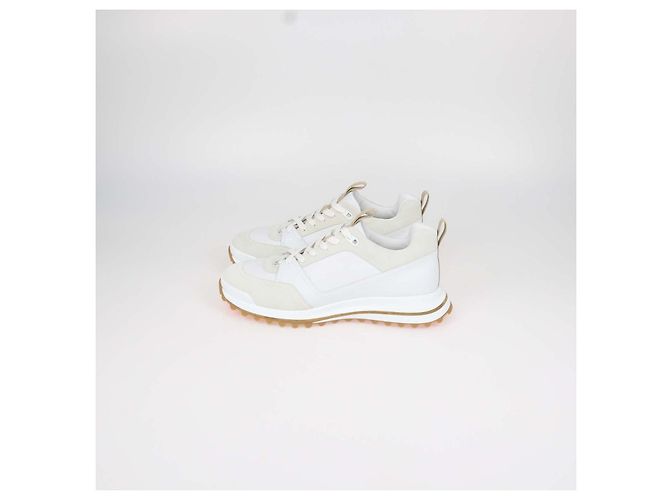Hermès Sneakers Leader in pelle bianca Hermes Bianco - vista 4