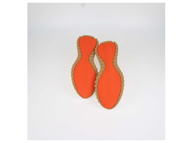 Hermès Sneakers Leader in pelle bianca Hermes Bianco - vista 7