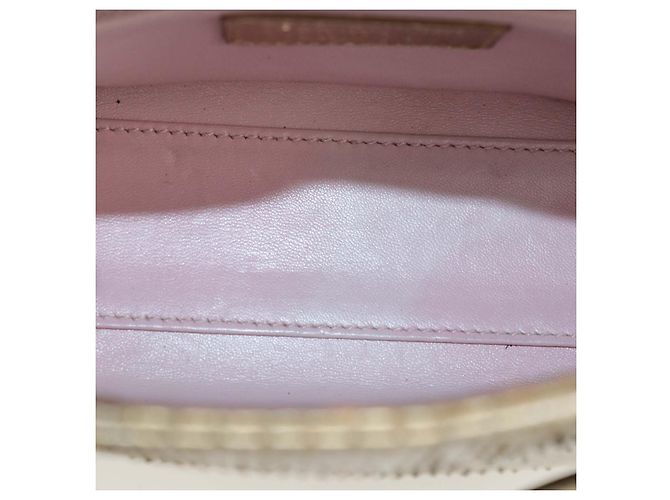Mini borsa Lady Dior in pitone oro Christian Dior - vista 6
