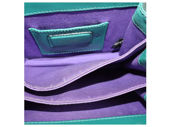 Bulgari Borsa Bvlgari Serpenti Forever Top Handle in pelle verde - vista 6
