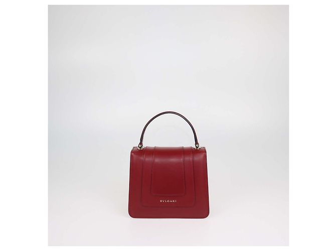 Bulgari Borsa Bvlgari Serpenti Forever con manico in pelle rossa Rosso - vista 3