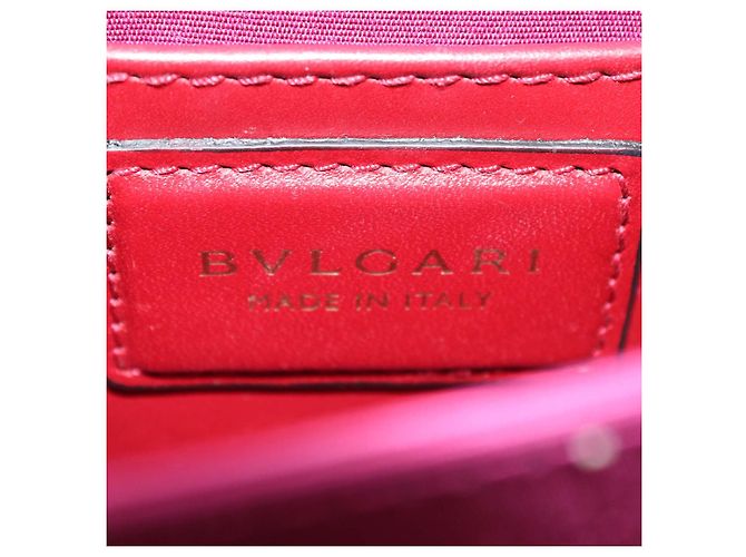 Bulgari Borsa Bvlgari Serpenti Forever con manico in pelle rossa Rosso - vista 4