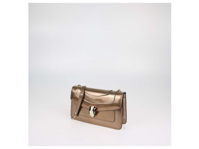 Bulgari Borsa a tracolla Serpenti Forever in pelle verniciata Bronze Bvlgari Bronzo - vista 2