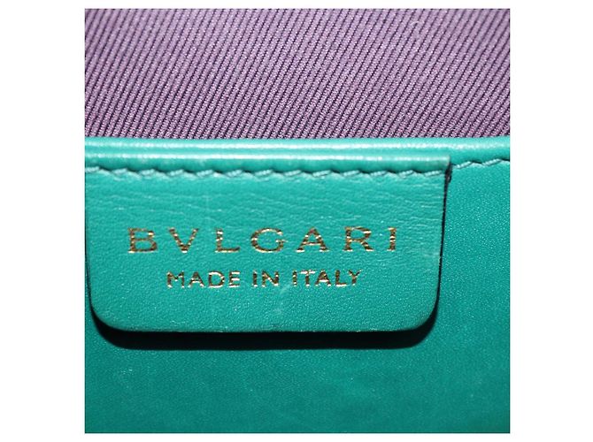 Bulgari Borsa a tracolla Bvlgari Serpenti Forever in pelle verde - vista 5