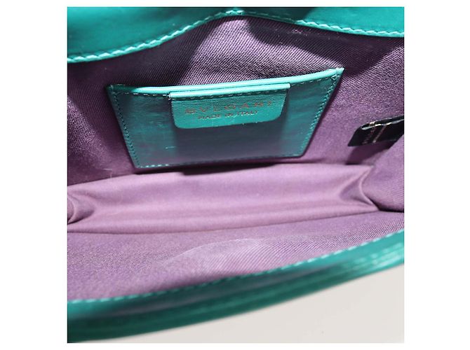 Bulgari Borsa a tracolla Bvlgari Serpenti Forever in pelle verde - vista 6