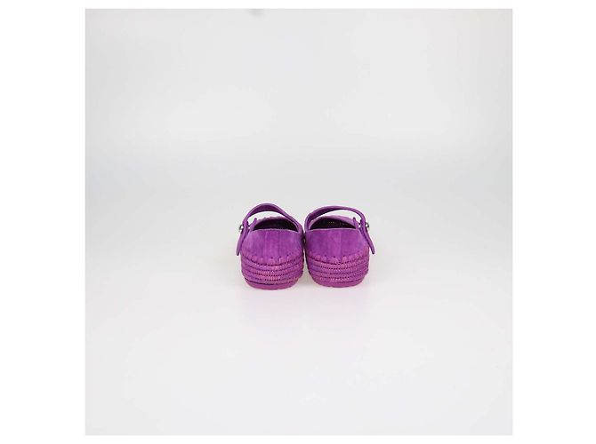 Sapatilhas Rio Mary Jane Loewe em camurça e ráfia Orchid Roxo - vista 5