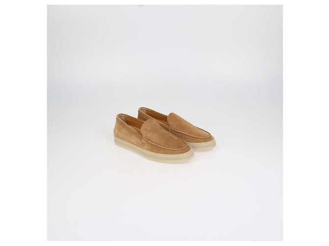 Mocassini Espadrilles Tod's in Camoscio Marrone - vista 2