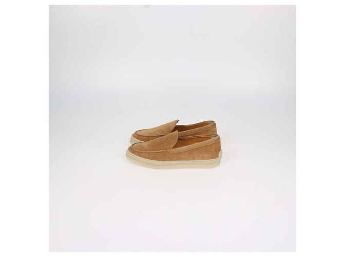Mocassini Espadrilles Tod's in Camoscio Marrone - vista 4