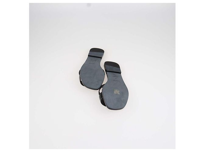 Hermès Sandali Oran Hermes in pelle Box Calf nera Nero - vista 7