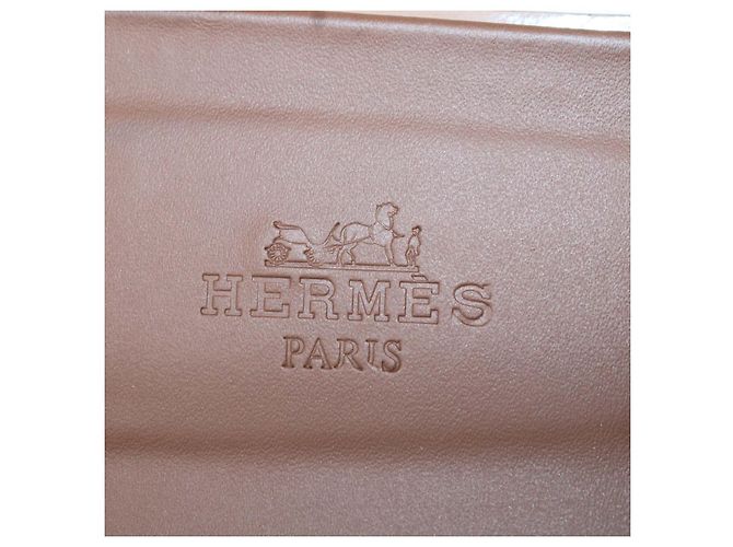 Hermès Sandali Oran Hermes in pelle Box Calf Gold Marrone - vista 6