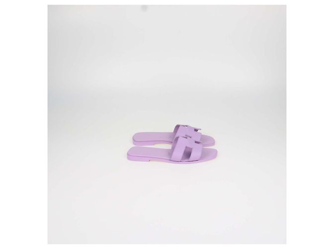 Hermès Sandali Oran Hermes in pelle Epsom Amethyste Porpora - vista 3