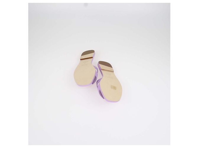 Hermès Sandali Oran Hermes in pelle Epsom Amethyste Porpora - vista 7
