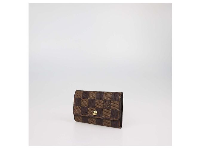 Louis Vuitton Damier Ebene Canvas 6 Key Holder Marrom - vista 2